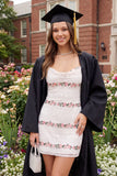 Biała koronkowa sukienka Falloral Bodycur Short Graduation Dress