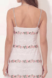 Biała koronkowa sukienka Falloral Bodycur Short Graduation Dress