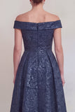 Rumieniec Jacquard Floral z ramienia: długa linia sukienka matki panny młodej