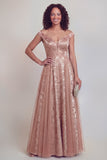 Granatowa suknia w kolorze A Line Long Mothe of the Bride