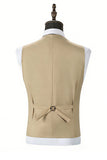 Ciemnozielone, trzyczęściowe garnitury męskie z klapą z jednym guzikiem