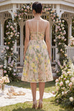 Sukienka z tiulem A-Line Champagne Champagne Flag Midi