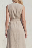 Khaki bodycon z rozcięciem midi z rozcięciem w kształcie khaki i paskiem