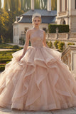 Sukienka z koralikami z Quinceanera z koralikami na jedno ramię