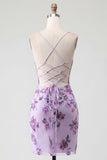 Róż Bodycon Neck Hatter Neck, surowy gorset, cekiny i sukienka Homecoming