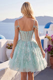 Sukienka na bal maturalny w formie A-Line Cold Shoulder Cold Shoulder z koralikami