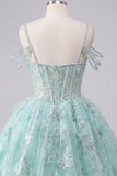 Sukienka na bal maturalny w formie A-Line Cold Shoulder Cold Shoulder z koralikami