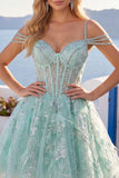 Sukienka na bal maturalny w formie A-Line Cold Shoulder Cold Shoulder z koralikami