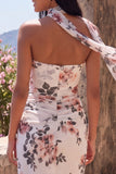 Ivory Sweetheart Mermaid Maxi w kwiaty z rozcięciem
