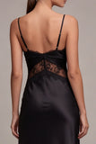syrena ze spaghetti straps – sukienka midi formalna z koronką