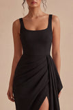 Scoop Bodycon Midi z marszczami i szarfą