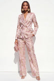 Blush Floral Capel Clavel, dwuczęściowe garnitury damskie z kieszeniami