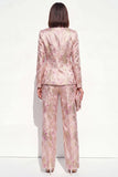 Blush Floral Capel Clavel, dwuczęściowe garnitury damskie z kieszeniami