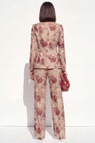 Blush Floral Capel Clavel, dwuczęściowe garnitury damskie z kieszeniami