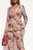 Blush Floral Capel Clavel, dwuczęściowe garnitury damskie z kieszeniami
