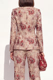 Blush Floral Capel Clavel, dwuczęściowe garnitury damskie z kieszeniami