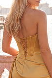 Bordowy bodycon Sweetheart Corset, marszczany i frędzlowy sznurowak na plecach