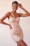Sukienka na bal z cekinami w stylu Champagne bodycon na plecach na plecach