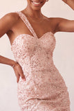Sukienka na bal z cekinami w stylu Champagne bodycon na plecach na plecach
