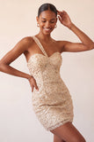 Sukienka na bal z cekinami w stylu Champagne bodycon na plecach na plecach