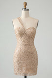 Sukienka na bal z cekinami w stylu Champagne bodycon na plecach na plecach
