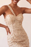 Sukienka na bal z cekinami w stylu Champagne bodycon na plecach na plecach