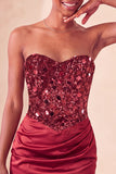 Sweetheart Champagne Sequins Bodycon Mini Homecoming Dress