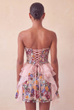 Sage Green Sweetheart Corset A-line Krótka sukienka na homecoming z cekinami