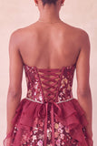 Sage Green Sweetheart Corset A-line Krótka sukienka na homecoming z cekinami
