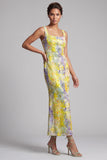 Mermaid Blush z kwadratowym dekoltem i koralikami Midi Mother Of the Bride Dress