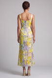 Mermaid Blush z kwadratowym dekoltem i koralikami Midi Mother Of the Bride Dress