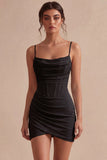 Body-overset Spaghetti Straps Little White Dress