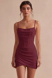 Body-overset Spaghetti Straps Little White Dress