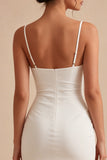 Body-overset Spaghetti Straps Little White Dress