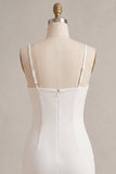 Body-overset Spaghetti Straps Little White Dress
