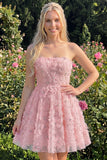 Sukienka na bal Homecoming w kształcie Dusty Rose Sweetheart w kształcie kroju A z koralikami i koronką na plecach