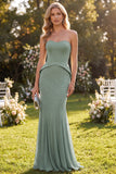 Sukienka Maxi Sweetheart Eukaliptus Mermaid z koralikami