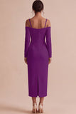 Biały Zimne Ramię Midi Ołówkowe Suknie Ślubne