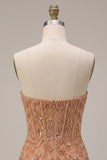 Bodycon Pearl Corset bez ramiączek i krótki bal na bal