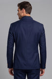 Claretowa marynarka na bal jednorzędowy z kołnierzem stojącym