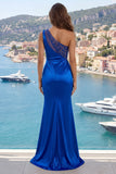 Sukienka na bal balowy Royal Blue Syrena z rozcięciem