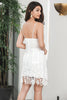 Załaduj obraz do przeglądarki galerii, Biała Cienkich Ramiączkach Sukienki Koronkowe Na Komunie