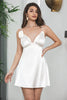 Załaduj obraz do przeglądarki galerii, Biała Cienkich Ramiączkach Sukienki Na Komunie