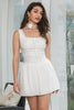Załaduj obraz do przeglądarki galerii, Biała Kwadratowy Dekolt Sukienki Na Komunie z Koronki