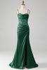 Załaduj obraz do przeglądarki galerii, Gorsetowa Zielona Sukienki Syrenka Na Studniówke Z Rozcięciem