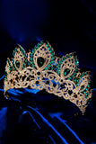 Luksusowa kryształowa tiara z Złotą koroną Królowej Królowej Studniówki