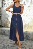 Letnia sukienka Army Green A Line z paskiem