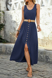 Letnia sukienka Army Green A Line z paskiem
