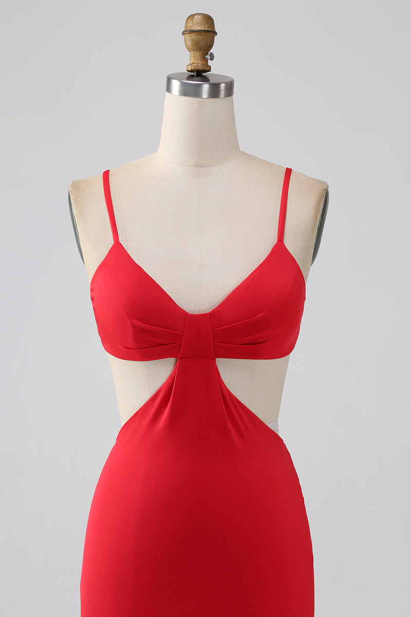 Załaduj obraz do przeglądarki galerii, Czerwona Cekinowa Sukienka Syrena Na Studniówkę