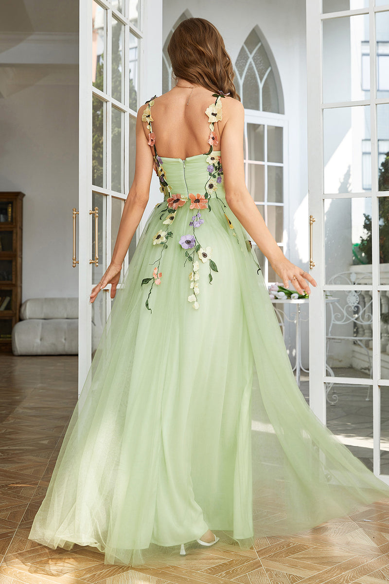 Załaduj obraz do przeglądarki galerii, Tiulowe Fioletowych Sukienki Na Studniówke z kwiatami 3D